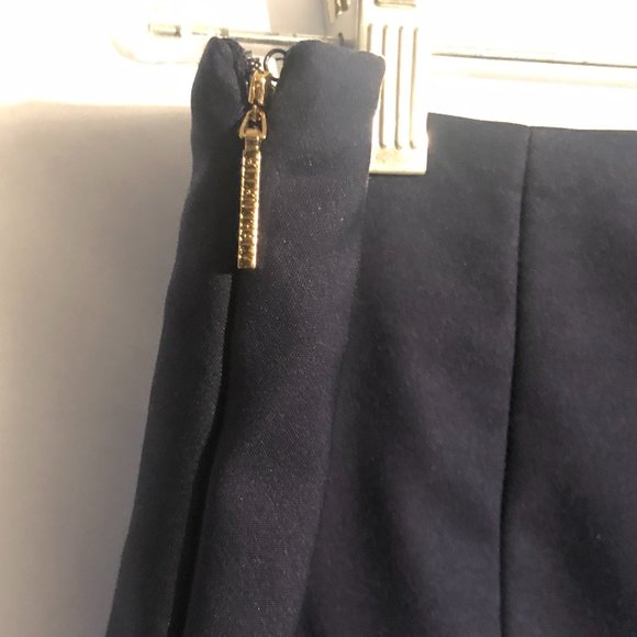 Ellen Tracy Classic Navy Stretch Pencil Skirt - Picture 3 of 5